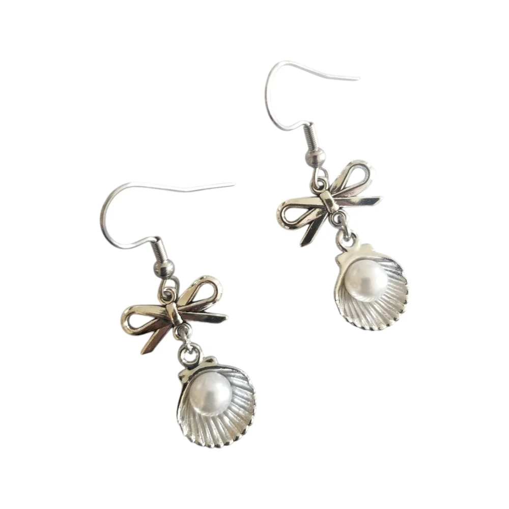 Handcrafted Shell Earrings - Picture 2 of 4